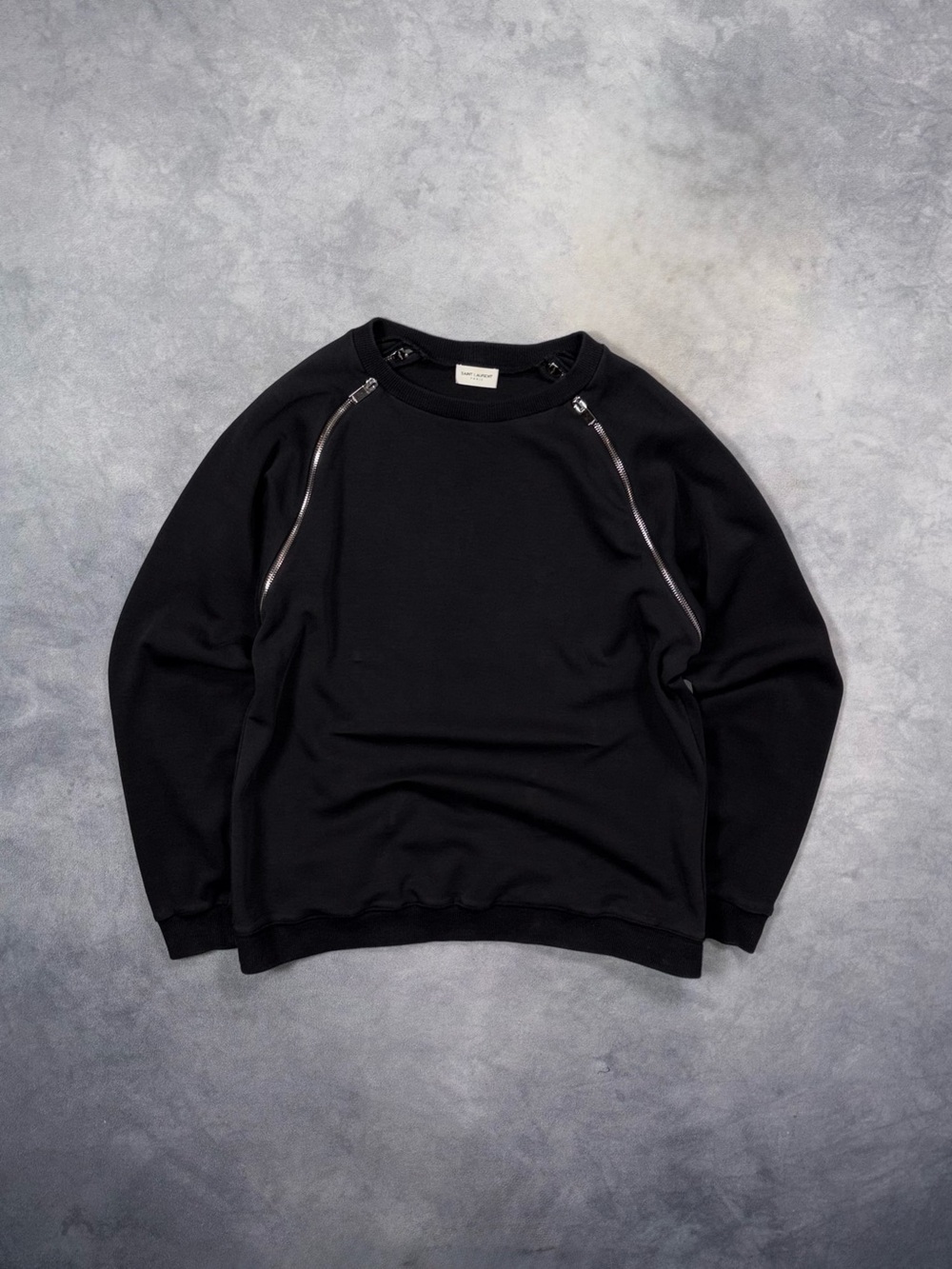Saint Laurent by Hedi Slimane Shoulder Zip Sweatshirt